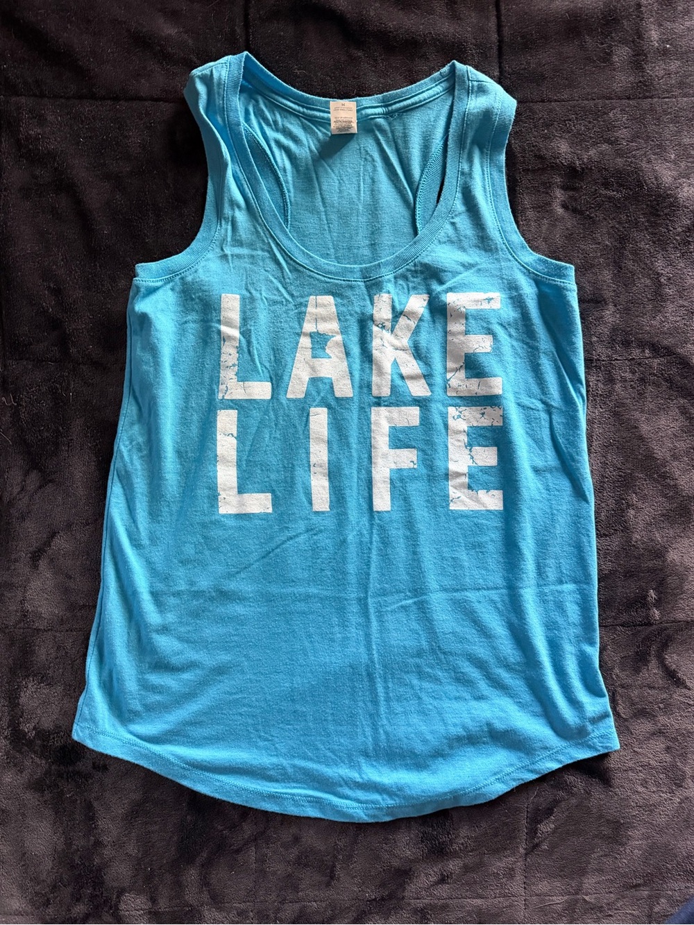 MN Lake Life Sleeveless Tank Top - Bright Turquoise